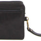 Pierre Cardin leather wrist bag PC3133 BLACK