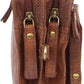 Pierre Cardin leather wrist bag PC3133 CHOCOLATE