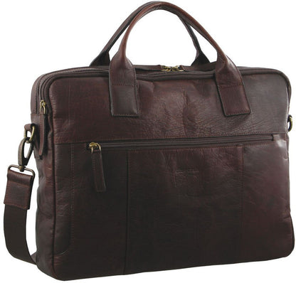 Pierre Cardin Leather briefcase PC2807 CHESTNUT