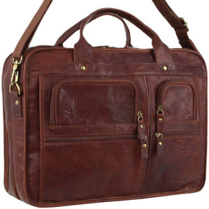 Pierre Cardin Leather briefcase PC3135 CHESTNUT