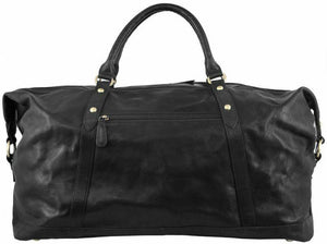 Pierre Cardin Leather overnight duffle 2824 BLACK