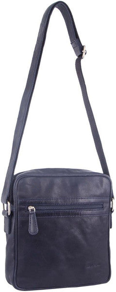 Pierre Cardin Leather shoulder bag PC2800 MIDNIGHT NAVY