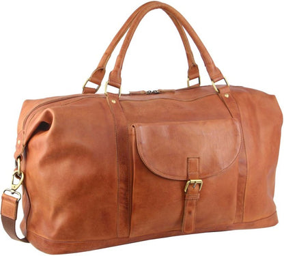 Pierre Cardin Leather overnight duffle 3134 COGNAC