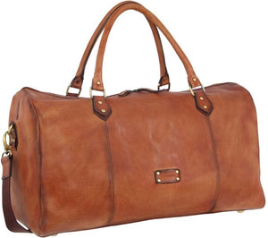 Pierre Cardin Leather overnight duffle 3335 COGNAC