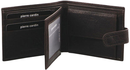 Pierre Cardin Leather wallet with coin pouch PC2815 BROWN