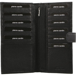 Pierre Cardin Leather passport wallet PC1886 BLACK