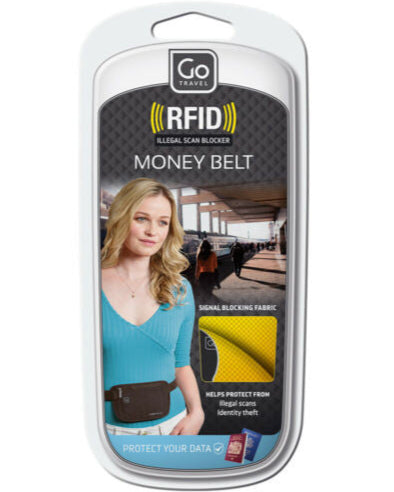 Go Travel RFID blocking money belt 675 Black