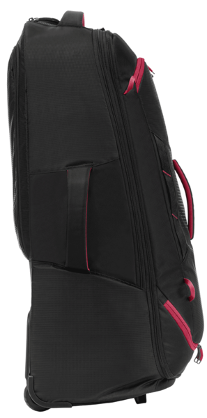 High Sierra Composite V4 wheeled duffle with backpack straps 84cm 136025 Black / Red