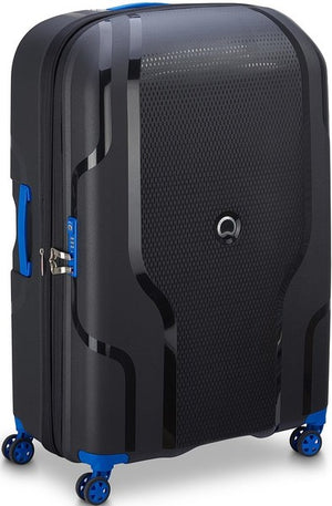 Delsey Clavel 4W zippered expandable hardshell 82cm Black/Blue