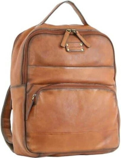 Pierre Cardin leather backpack PC2808 COGNAC