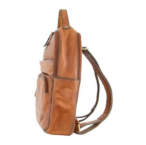 Pierre Cardin leather backpack PC2808 COGNAC