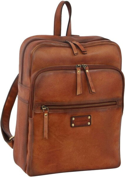 Pierre Cardin leather backpack PC3332 COGNAC