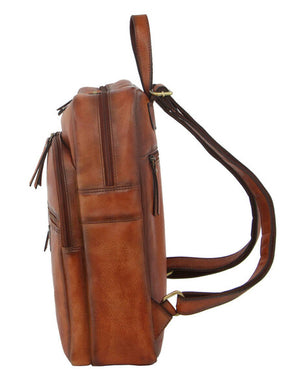 Pierre Cardin leather backpack PC3332 COGNAC