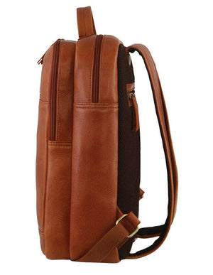 Pierre Cardin leather backpack PC3708 COGNAC