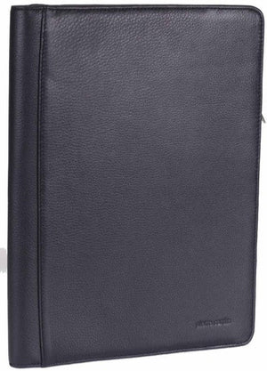 Pierre Cardin A4 leather zippered compendium PC8872 BLACK