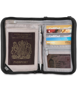 Pacsafe RFIDsafe V150 RFID blocking compact organiser 10561100 Black