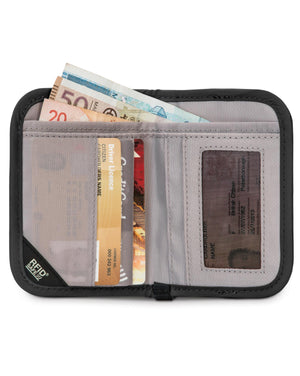 Pacsafe RFIDsafe V50 Anti-theft RFID blocking compact bi-fold wallet 10551100 Black