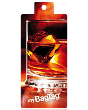 My bag tag Twin pack WHISKY GLASS