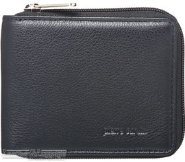 Pierre Cardin Leather wallet zip around PC10344 BLACK