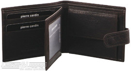 Pierre Cardin Leather wallet with coin pouch PC2815 BROWN