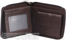 Pierre Cardin Leather wallet zip around with chain PC3273 BROWN - 1