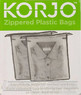 Korjo Packing bags zippered plastic with gusset 2 pkt ZPB23 